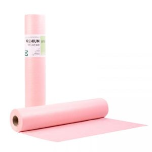 PREMIUM STANDARD Εξεταστικό Ρολό Πλαστικό + Χαρτί Ροζ - 58cm x 50m
