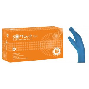 Soft Touch Γάντια Βινυλίου - Μπλε χωρίς πούδρα